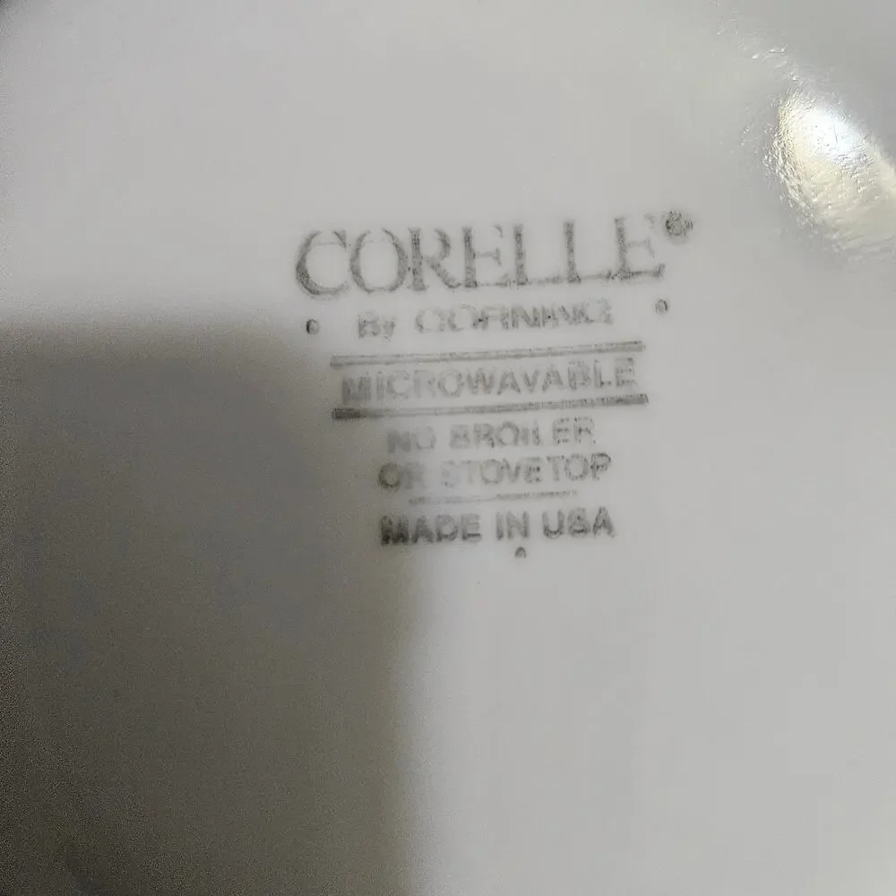 Corelle Gray Stripe Cereal Soup Bowls Set of 3 White Vitrelle 6.25